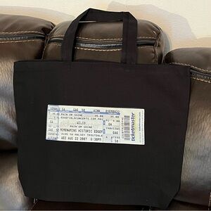 Original and authentic Wilco concert stub tote bag